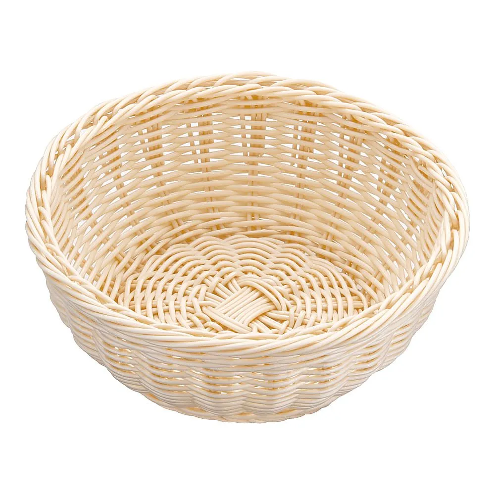 62-6582-05　Resin Basket Round White　91-081A
