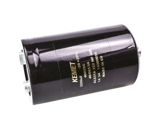 63-7517-12　凯美特2200μF400V直流铝电解电容器，螺柱安装位66 x 105mm+85°C 66mm 105mm　ALS31A222MF400