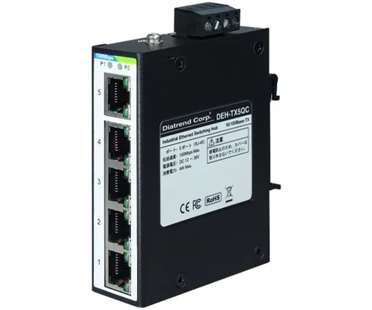 67-7171-89　<  Includes QoS  >  Industrial Ethernet Switching Hub 100Base-TX Type W26 x D70 x H95mm DEH-TX5QC　DEH-TX5QC