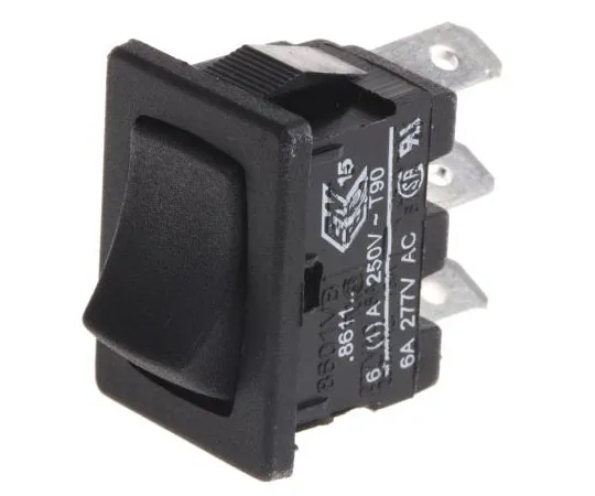 63-7615-41　Arcolectric Single Pole Single Throw (SPST) ，Moment Rocker开关面板安装　H8611VBAAB
