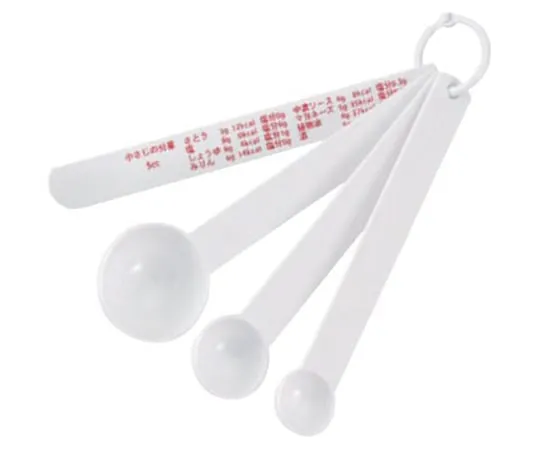 67-2425-11　AS Resin Measuring Spoon (Large) 4pc Set/White　No.119