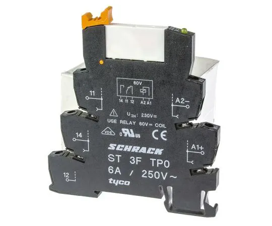 63-7601-06　TEConnectivitySNRSPDT非锁定继电器DIN轨道，230V线圈，6A　ST3P3TP0 3-1416100-4