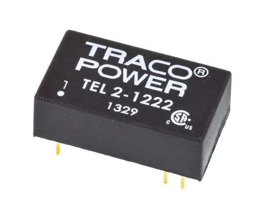63-7599-81　TRACOPOWER TEL 2 2W隔离DC-DC转换器通过孔，电压在9→18 V直流，电压输出±12V直流　TEL 2-1222