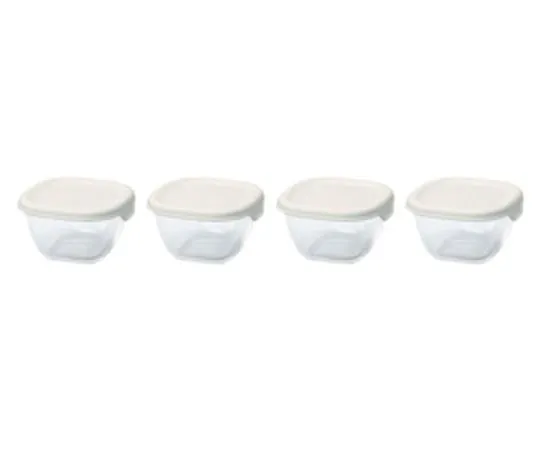 64-5272-20　Heat Resistant Mini Square Small Bowl 4 Pieces Off-White　MKK-2012-OW