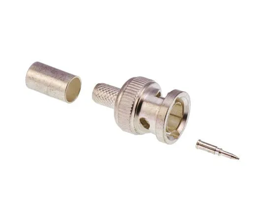 63-7521-60　TEConnectivity直连75Ω电缆安装BNC连接器，插头，银，压接终止，RG140/U,RG210/U,RG59B/U,　1-1337429-0