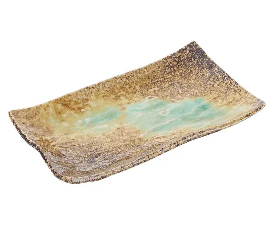 63-7196-20　Japanese tableware collection Iwashimizu Iwashimizu grilled dish plate　8181080