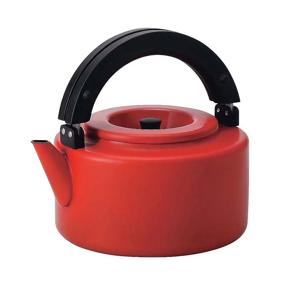62-6526-30　enamel flat kettle FK-22 red