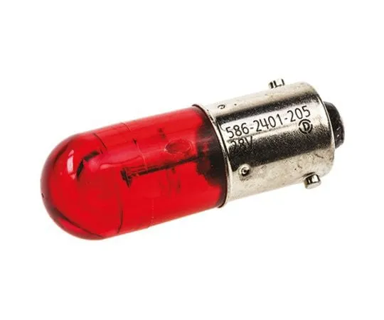 63-7567-30　LED反射器灯泡，BA9s,红色，单芯片，9毫米灯，10毫米直径，28伏直流电。　5862401205F