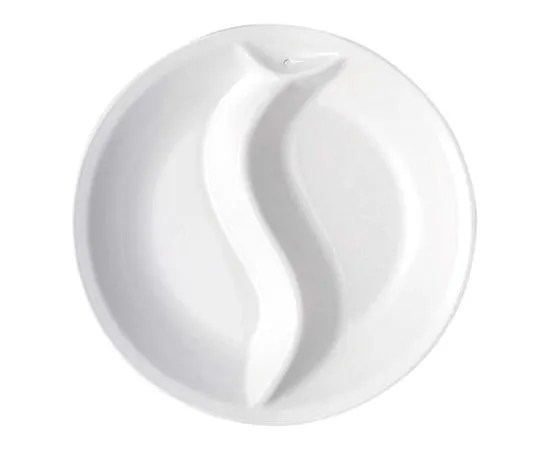 63-7160-45　Round Type/Chinese Electromagnetic Server Dedicated Ceramic Hood Pan with Partition for 34 cm 65-643-2CY　3885400