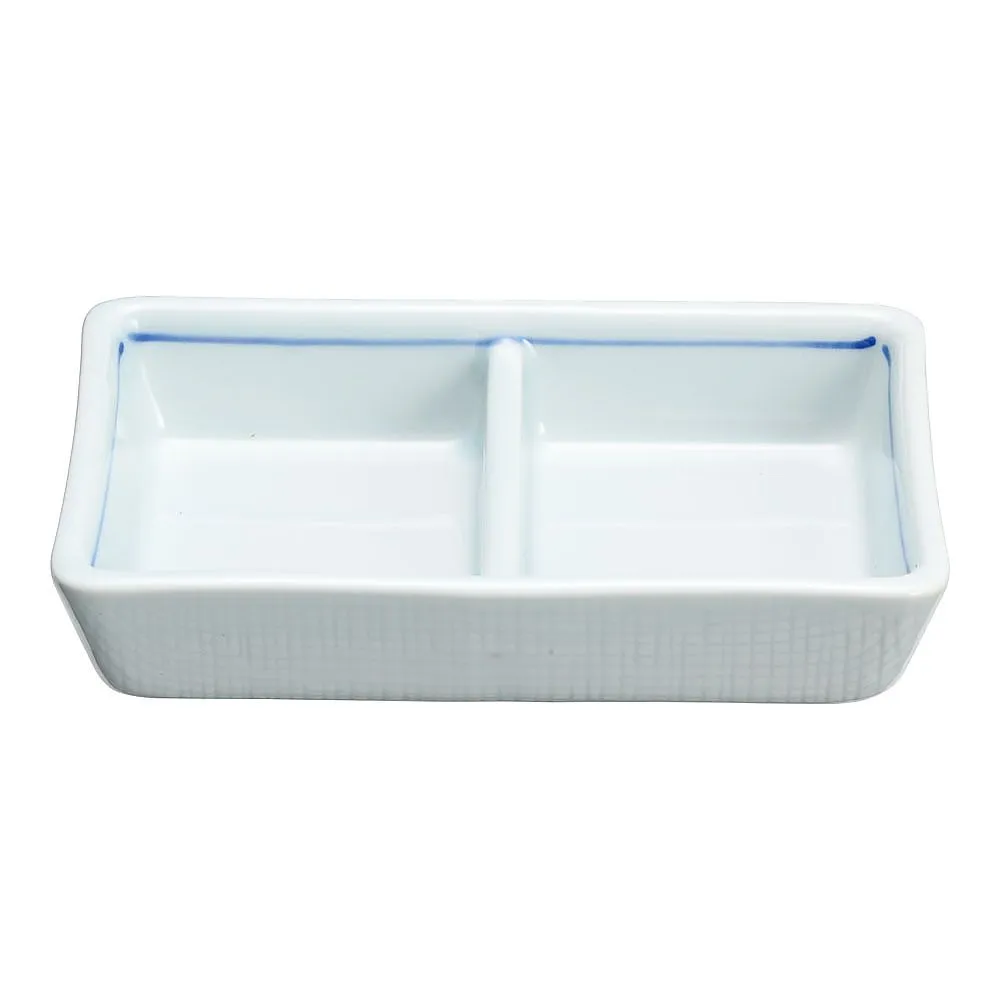 62-6788-69　Celadon Strips, 2 Partitions, Dish Large　T03-203