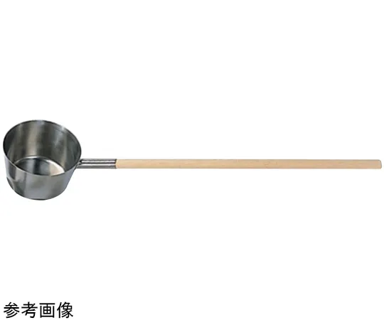 67-2418-76　18-8 Ladle Wood Handle Type (Wood Handle Sold Separately) Handle Whole Circumference Welded Approx. 1 L　SH-643