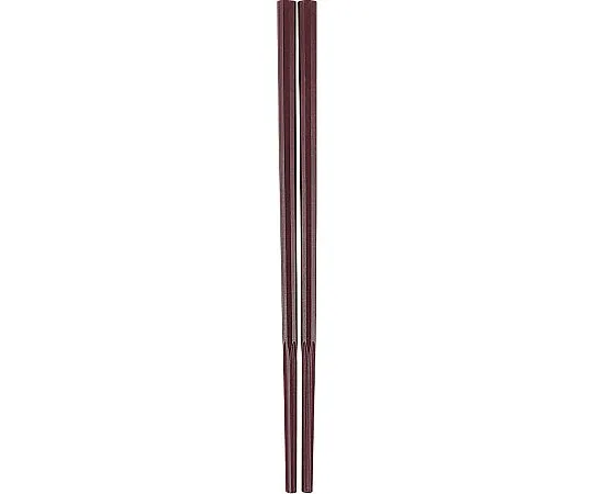62-6727-76　10 Square Gurumen Chopsticks, Extra Thick, 21 cm, Red　GM-4052