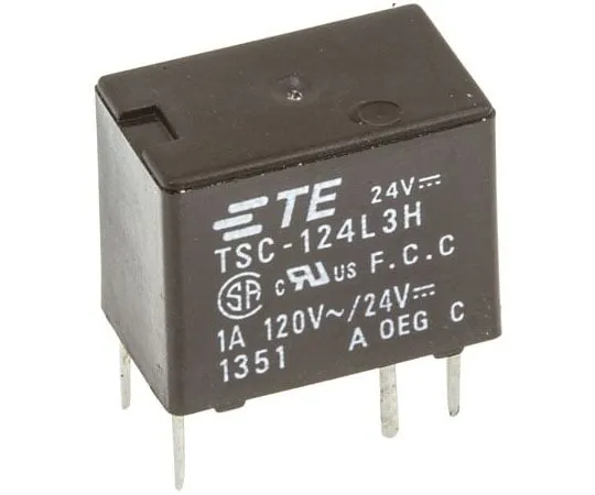 63-7586-22　TEConnectivityTSCSPDT非锁定继电器PCB安装，24V直流线圈，1A　TSC-124L3H000
