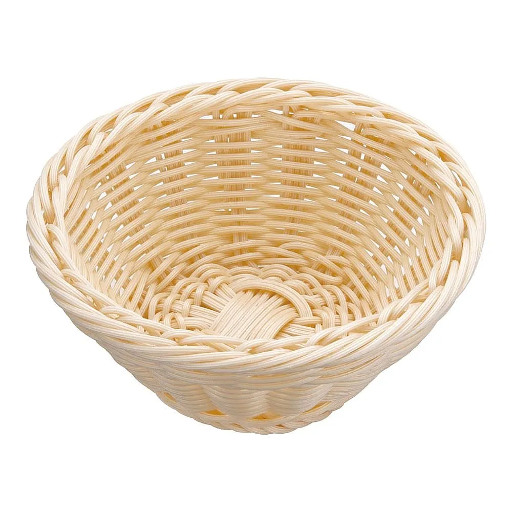 62-6582-08　Resin Basket Round White　91-078A