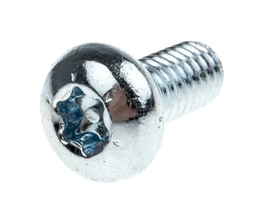 63-7574-04　光亮镀锌盘钢防夹安全螺钉，M6×12mm　482-8385