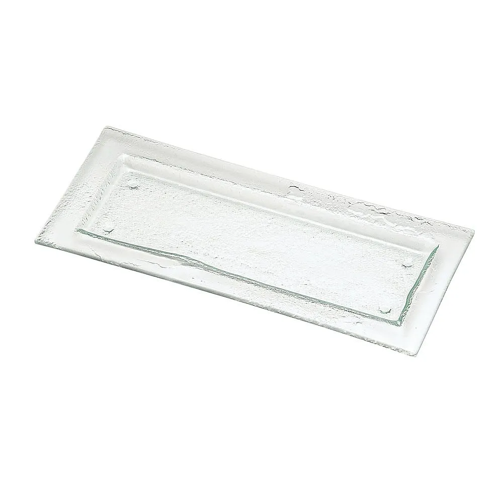 62-6835-75　Tiger Glass Rectangular Plate 162-192-08 Clear
