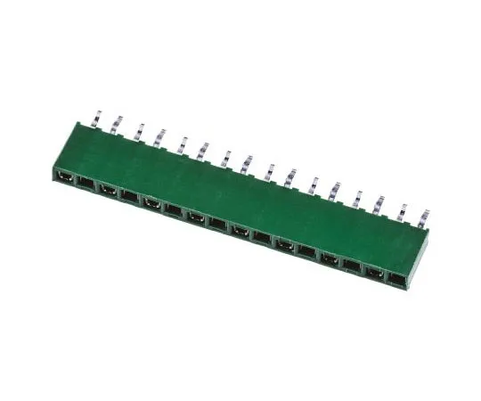 63-7598-40　TE连通性AMPMODUHV100系列2.54毫米间距16道1排直PCB插座，通孔，焊点终止　1-215297-6