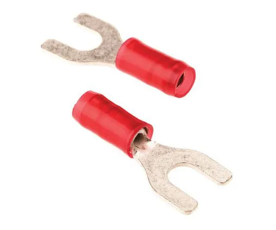 63-7557-32　TEConnectivityPIDG系列绝缘压痕铁锹连接器，0.26mm2至1.65mm2,22AWG至16AWG,M4柱尺寸尼龙，红色　32050