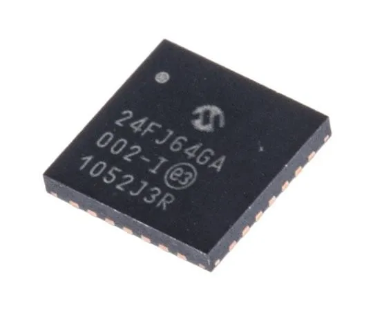 63-7660-63　单片机PIC24FJ64GA002-I/ML, 16位PIC单片机，32MHz, 64 kB闪存，28-PinQFN　PIC24FJ64GA002-I/ML