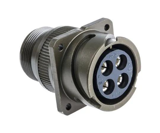 63-7545-66　Amphenol97B系列，4Way Wall Mount MIL规格圆形连接器收发器，插座触点，外壳尺寸22,贝叶刀　97B-3100A22-22S
