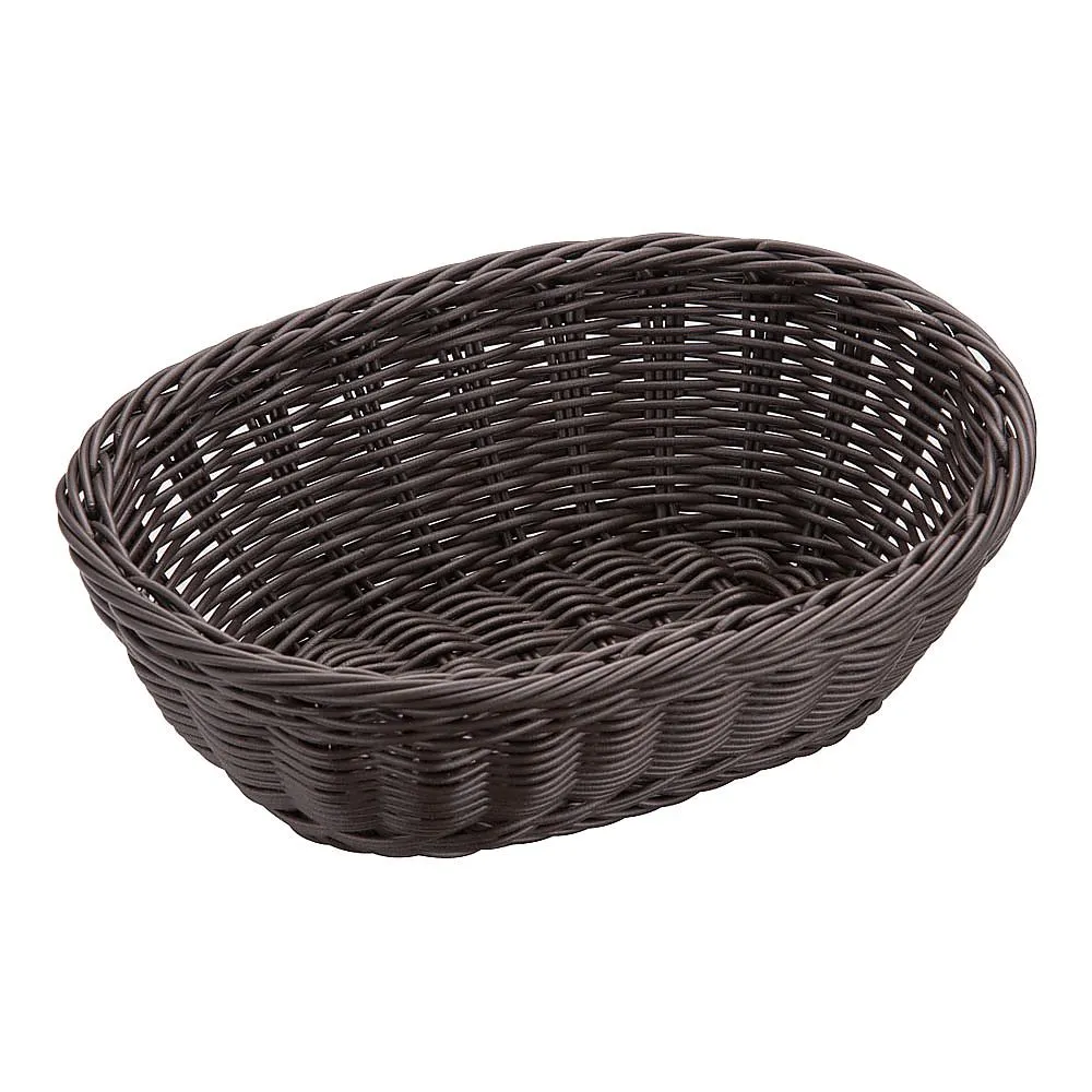 62-6581-97　Resin basket small type dark brown tea　91-070C
