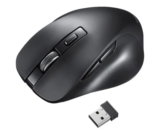 68-4133-81　Wireless Blue LED Mouse (5-button) Black　MA-WB518BK