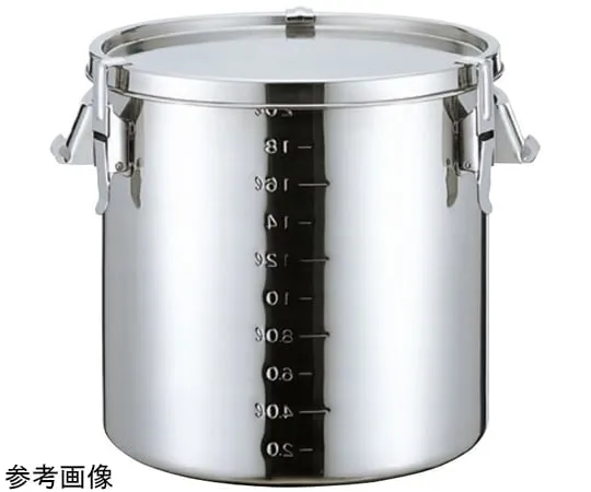 67-2401-70　18-8 Airtight Container with Straight Scale 11 L Number of Clips 3 Pieces　BH-424