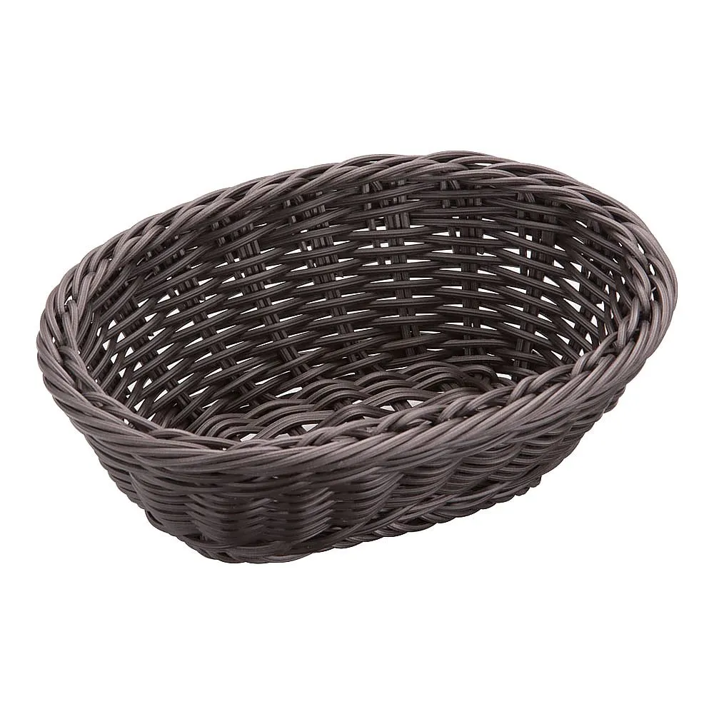62-6581-99　Resin basket small type dark brown tea　91-068C