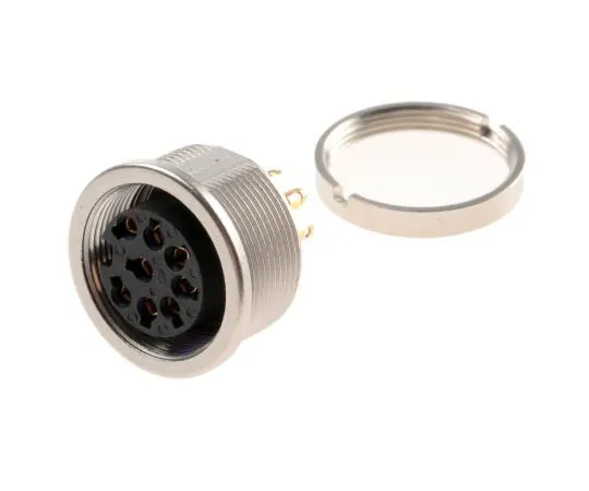 63-7615-13　Lumberg 8极丁插座插座，DIN EN 60529, 60 V acIP68　0304 08