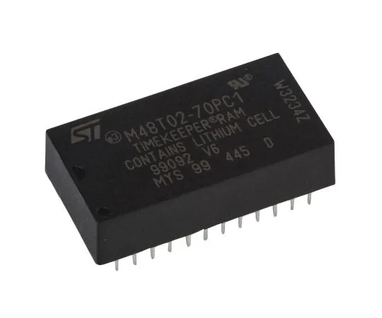 63-7542-88　意法半导体M48T02-70PC1NVRAM, 16kbit 24针PCDIP　M48T02-70PC1