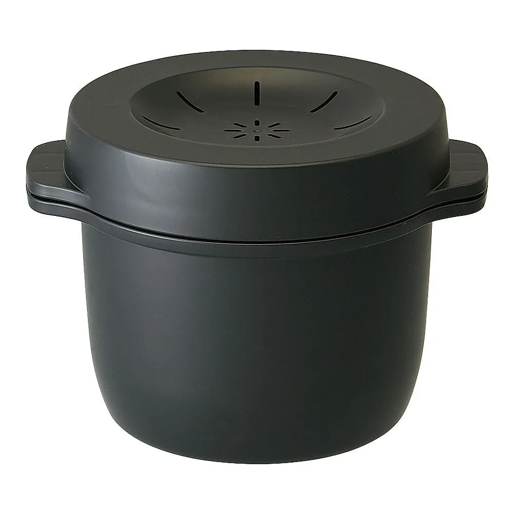 64-4185-89　Microwave Steam Rice Maker Black