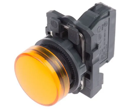 63-7632-98　施耐德Electric Harmony XB5 Orange LED Pilot Light, 22mm Cutout,IP66,IP67, 240 V ac　XB5AVM5