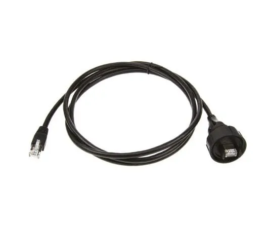 63-7565-63　Bulgin Black PURCat5eCable S/FTP,2mMaleRJ45/MaleRJ45　PX0837/2M00