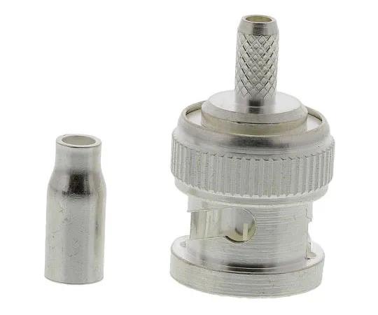 63-7521-57　TEConnectivity直连50Ω电缆安装BNC连接器，插头，银，压接端，RG174A/U,RG188A/U,RG316/U　1-1337430-0