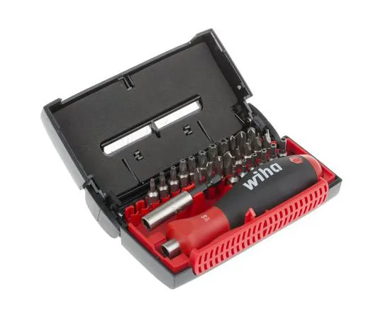 63-7495-55　威哈工具驱动位设置27个，扭矩:T8H;T10H;T15H;T20H;T25H;T27H;T30H;T40H;Torq-Set:6;8;10;三翼:　9393