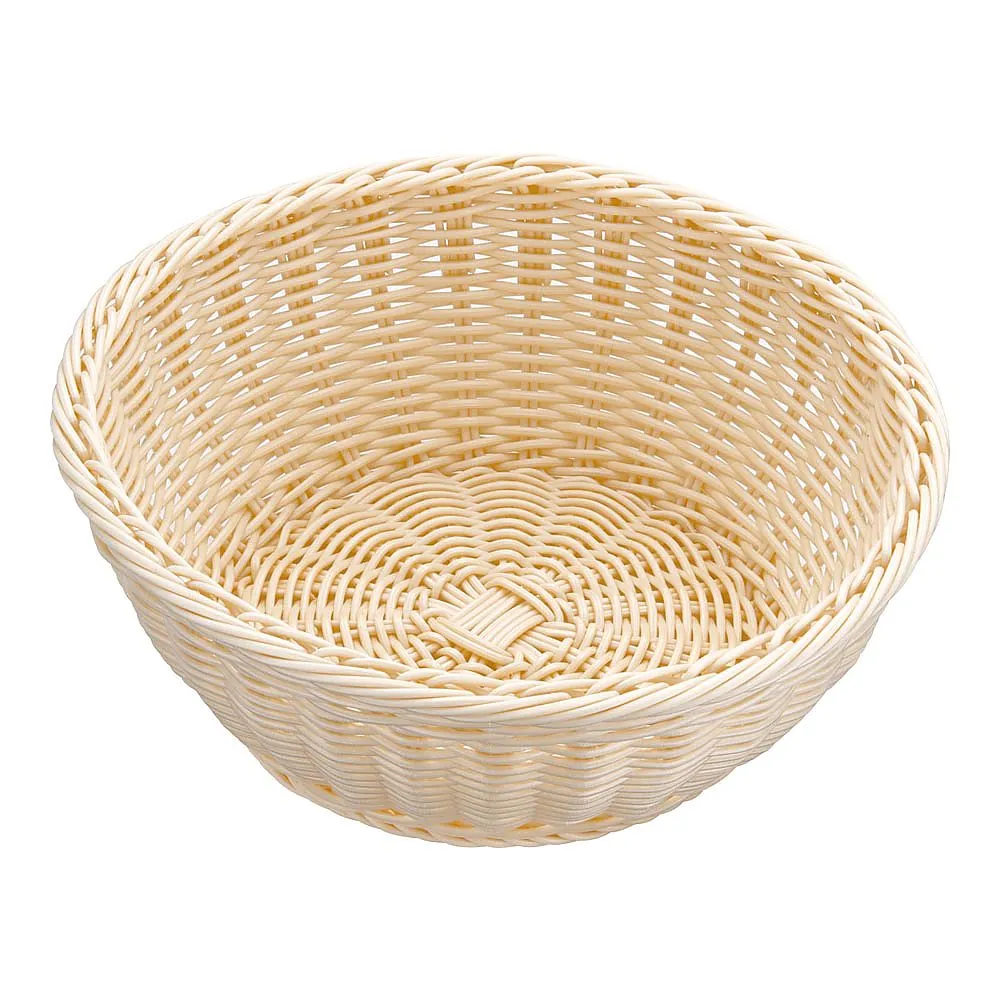 62-6582-04　Resin Basket Round White　91-082A