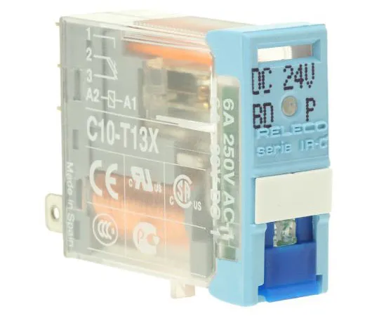 63-7498-27　RelecoC10SPDT非锁定继电器PCB安装，24V直流线圈，6A　C10-T13X / DC 24 V