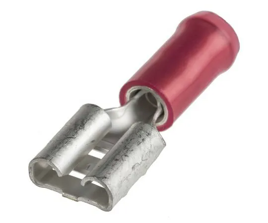 63-7682-06　TEConnectivityPIDG FASTON.250系列红色绝缘压痕收发器，6.35×0.81mm,0.3mm2至1.5mm2,22AWG至　9-160583-2