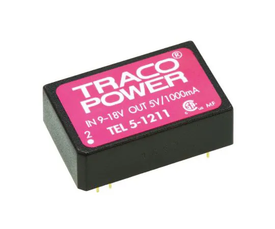 63-7562-55　TRACOPOWER TEL 5 5W隔离直流-直流转换器通过孔，电压在9→18 V直流，电压在5V直流　TEL 5-1211