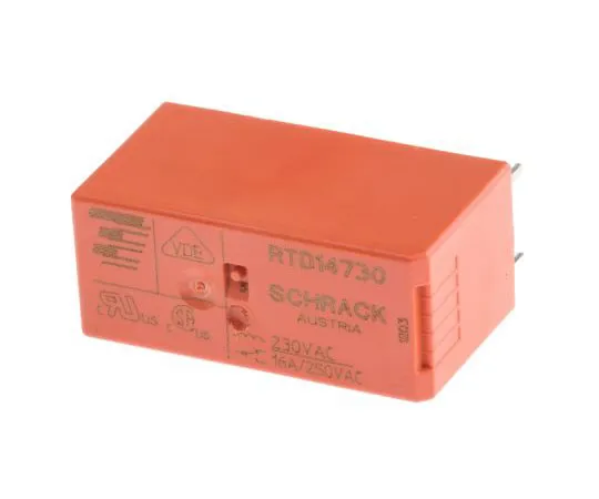63-7679-82　TEConnectivityRT1SPDT非锁定继电器PCB安装，230V线圈，16A　RTD14730