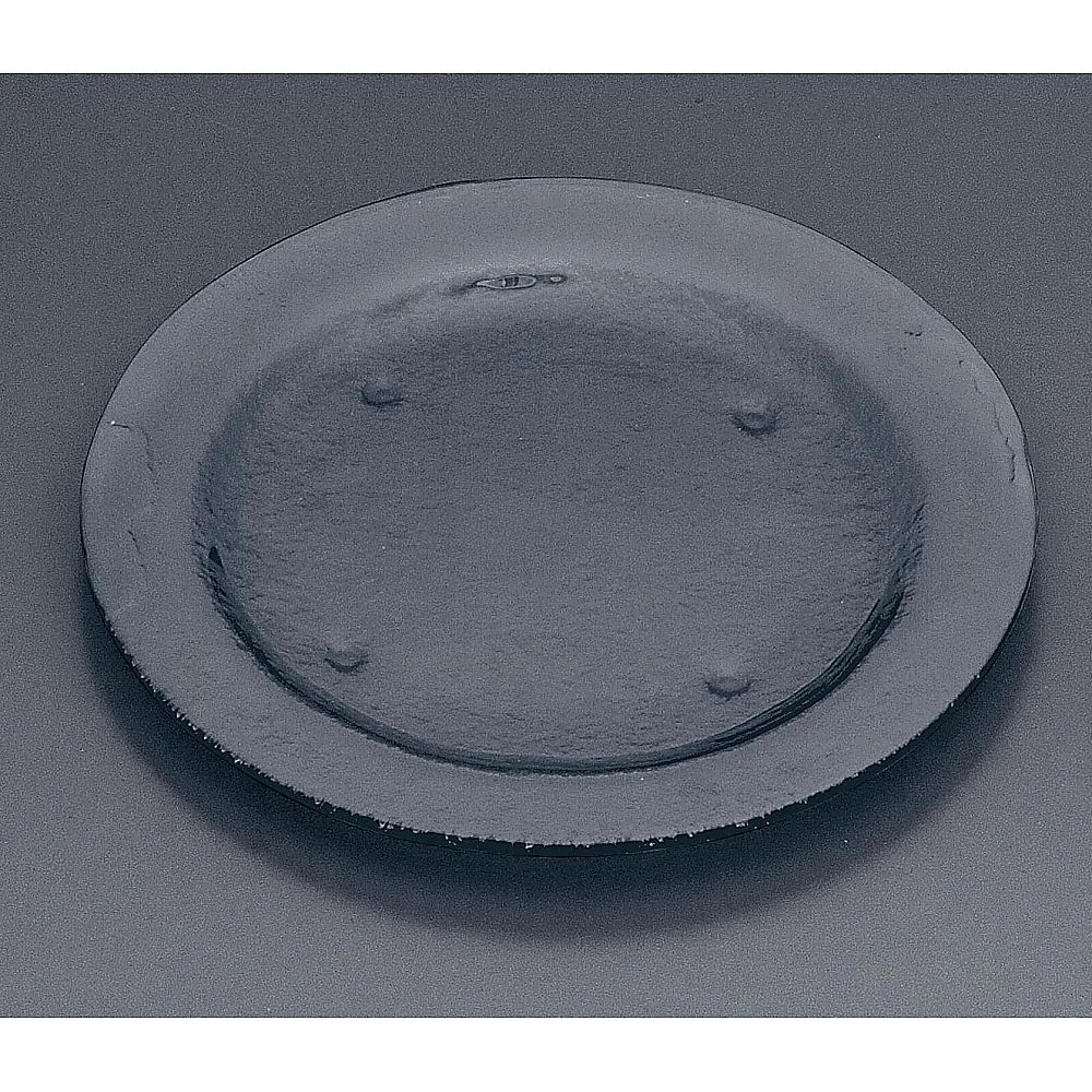 62-6835-88　Tiger Glass Round Plate 270 Gray　162-031-02