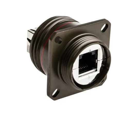 63-7549-98　Amphenol Female Panel MountIP67RJ45Connector, LAN CategoryCat5e　RJF TV 21G