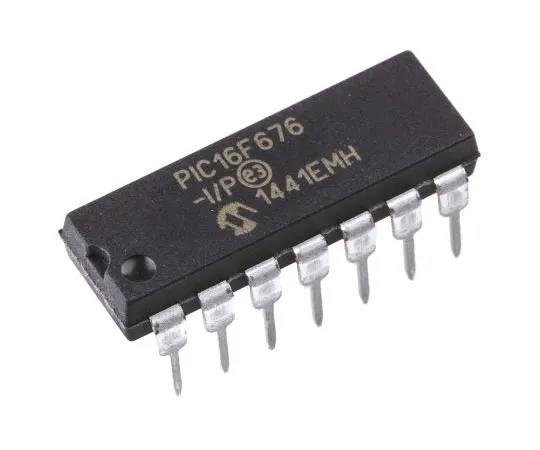63-7625-75　单片机PIC16F676-I/P,8位PIC单片机，20MHz, 1024 x 14字，128 B闪存，14-PinPDIP　PIC16F676-I/P