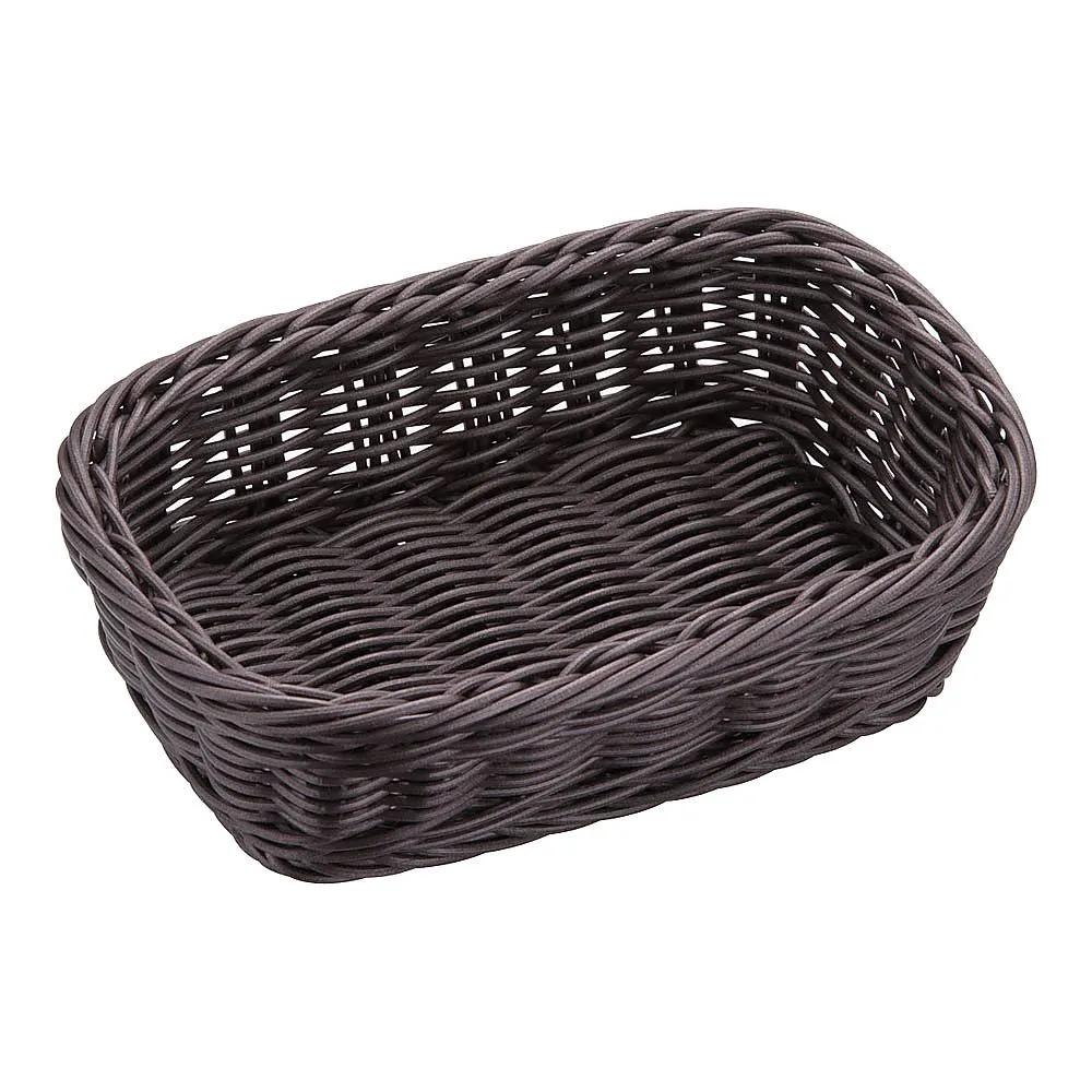 62-6581-82　Resin basket square type dark brown　91-073C