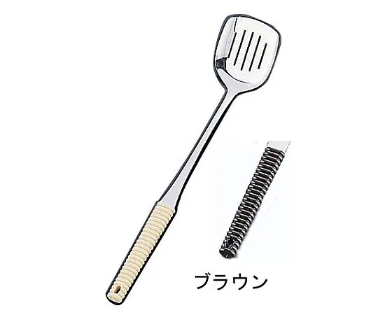 62-6790-36　18-8 Flavor Deluxe Yudofu Spoon Small Brown