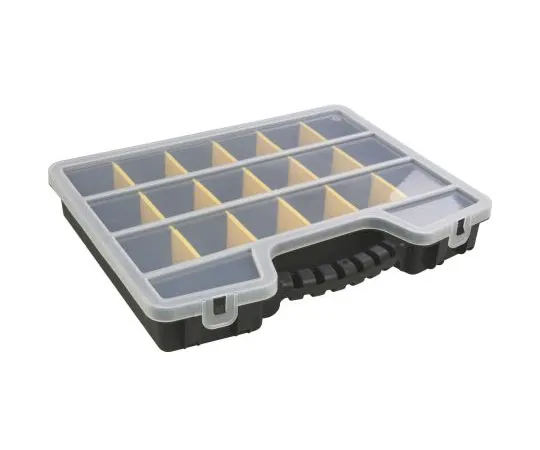 63-7541-89　RS PRO 17单元格黑色，透明PP,可调盒，60mm x 395mm x 305mm　TO16BLACK