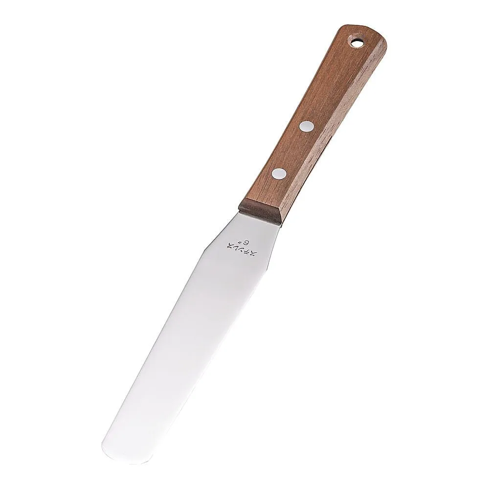 62-6553-90　Wooden Pattern Spatella 6 inches　WSP4803