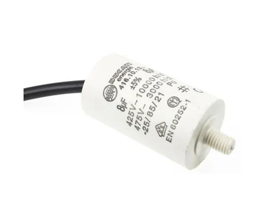63-7519-55　Ducati Engia 8μF聚丙烯电容器PP 400→500Vac±5%公差螺母4.16.10系列　4.16.10.13.14