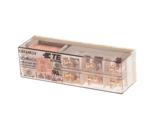 63-7680-22　TEConnectivitySR6非锁定继电器PCB安装，24V直流线圈，8A　SR6A6K24