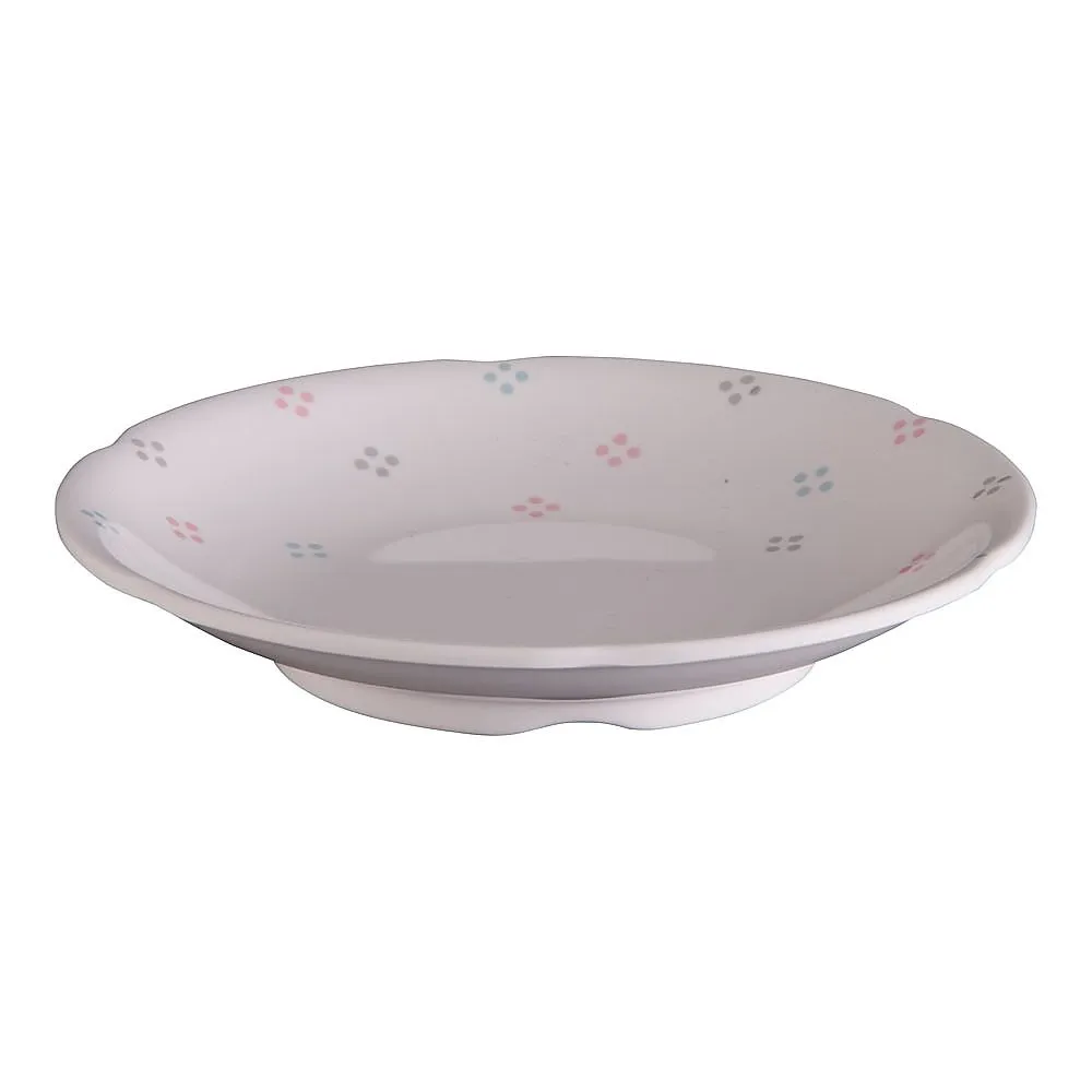 62-6849-83　Melamine 'Hanamon' Round Plate Small　M-326-KA